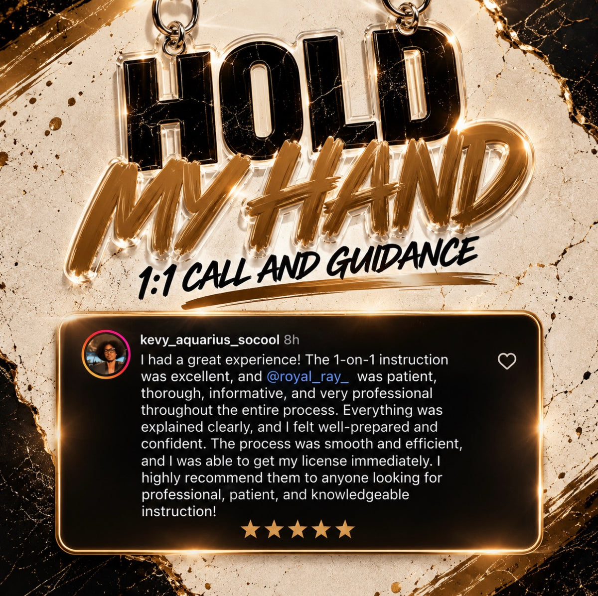 HOLD MY HAND — STEP BY STEP GUIDANCE