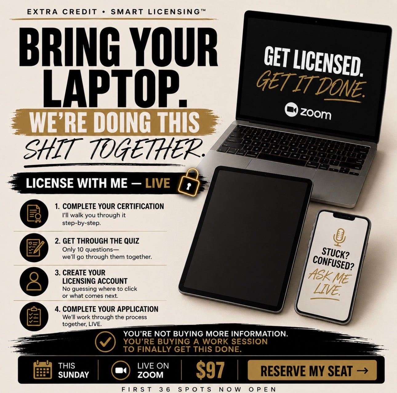 LICENSE WITH ME — LIVE