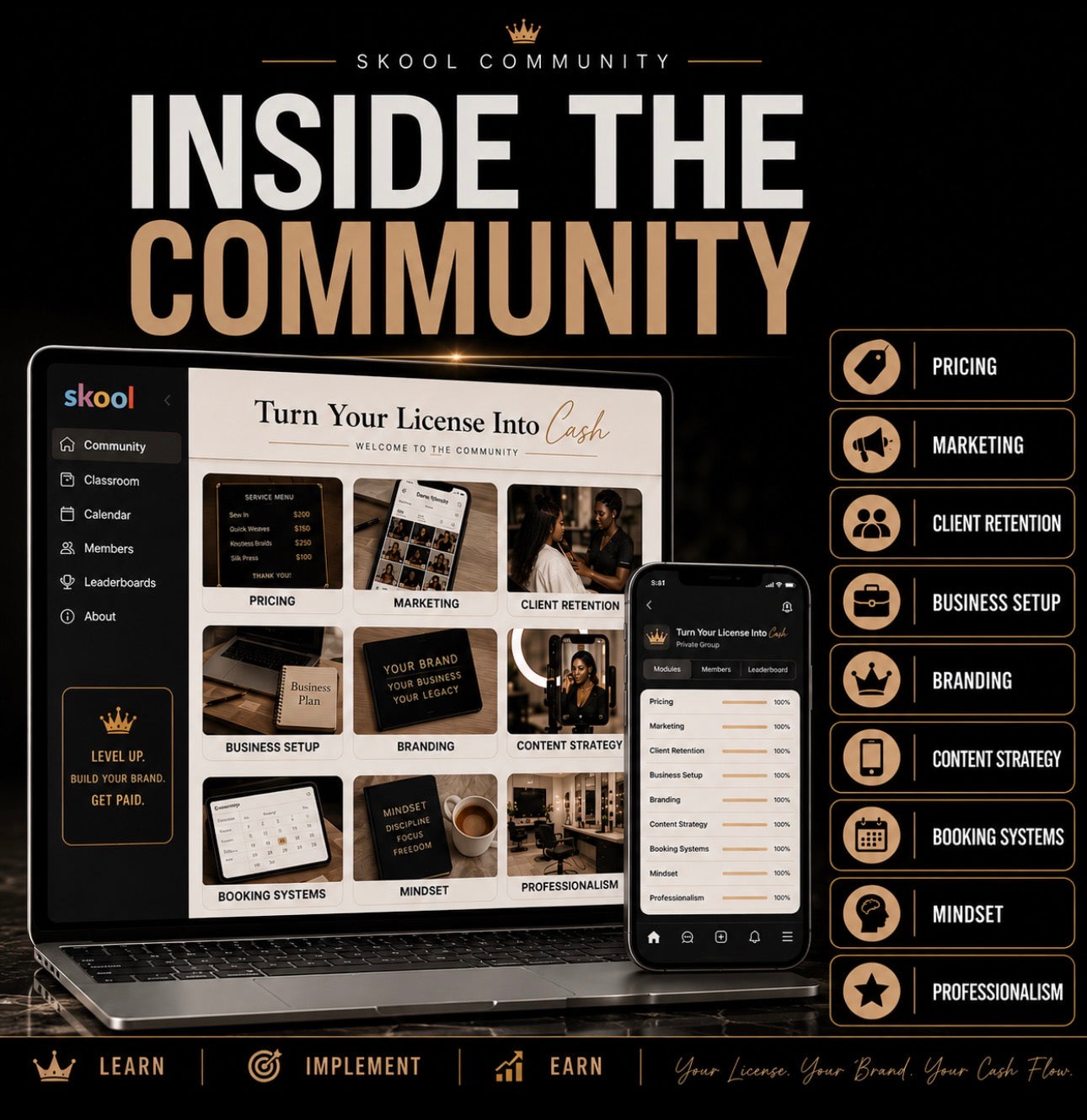 Skool Community - TURN YOUR LICENSE INTO CASH