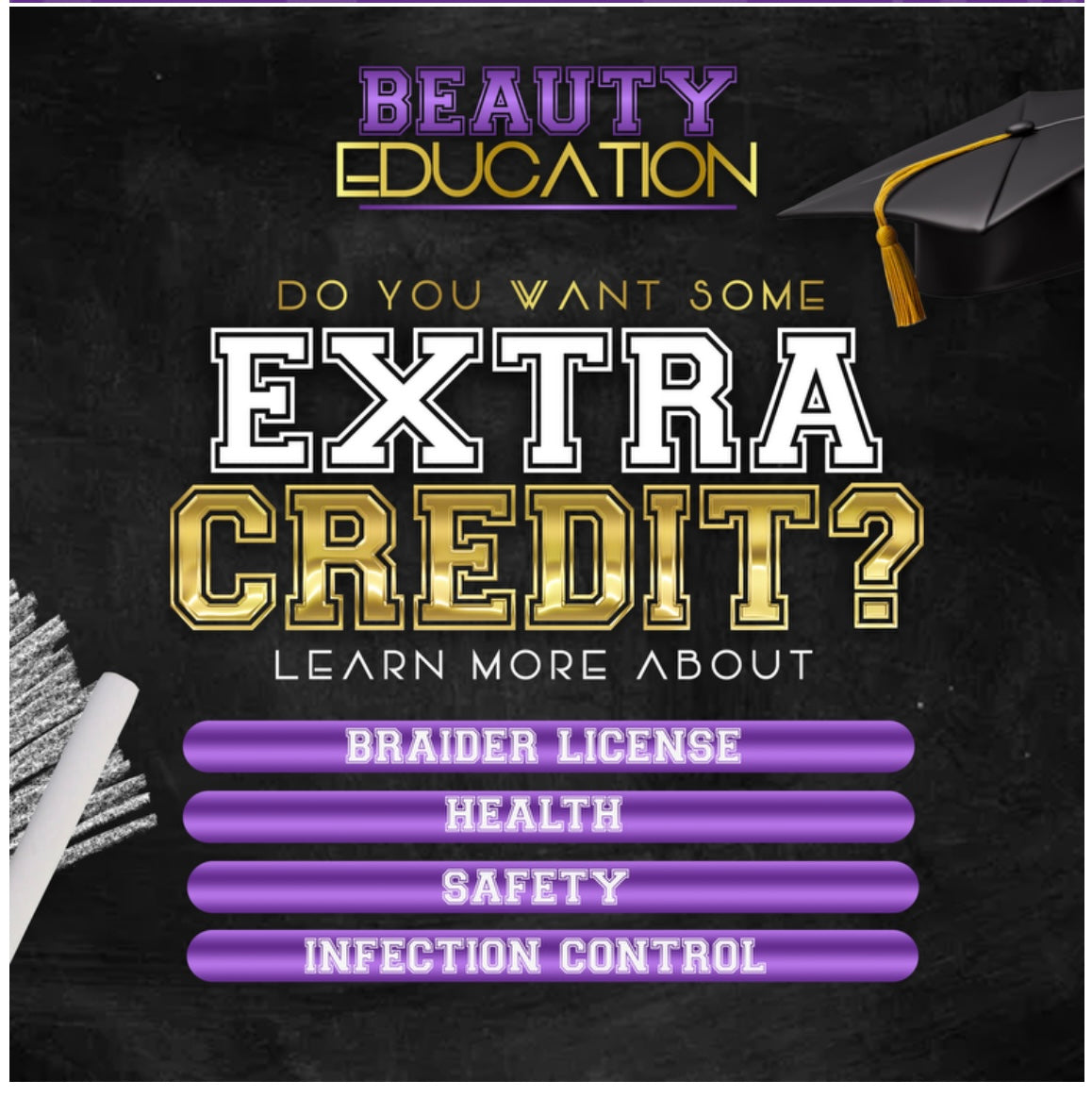 SHOP NOW- EXTRA CREDIT BRAIDING LICENSE